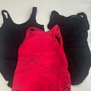 Red and Black Swimsuit Set